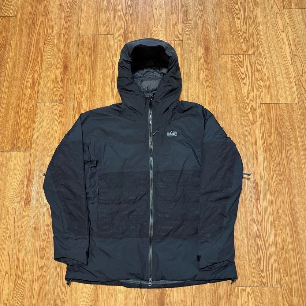 REI Co-op Men's Stormhenge Jacket Large 850 Down Hybrid Puffer Full Zip Hooded
